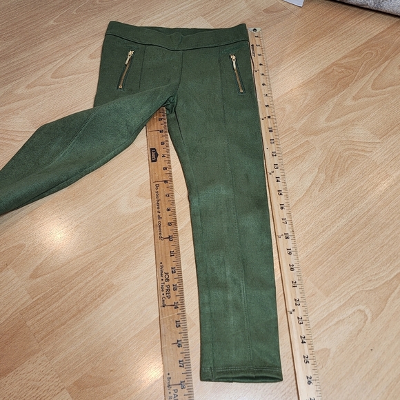 Janie and Jack Faux Suede Green Pull On Pants Kids Size 6 - Picture 6 of 11
